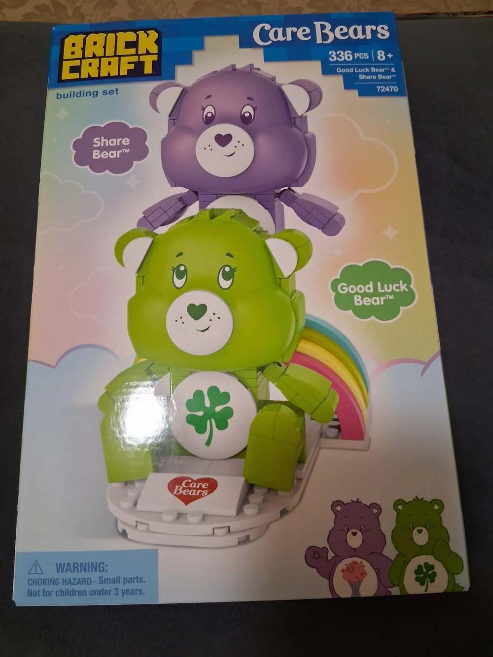 Care Bears BrickCraft Share Bear Purple & Good Luck Bear Green Building Set